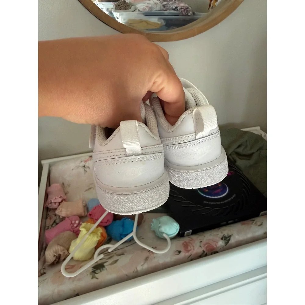 Nike Court Borough Low 2 White Toddler Shoes BQ5453-100 Size 5C